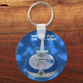 Spielen Sie den Blues-Schlüsselanhänger Schlüsselanhänger (Vorderseite)
