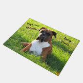 Spielen Sie den Boxer Hund - Hundeliebhaber - Door Fußmatte (Schrägansicht)