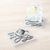 Spielen Sie den GAME Bull Terrier Glasuntersetzer (Schrägansicht)