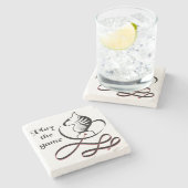 Spielen Sie den GAME Bull Terrier Steinuntersetzer (Seitenansicht)