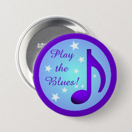 Spielen Sie die Blues Lila Blue Note Circle Stars Button