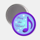 Spielen Sie die Blues Lila Blue Note Circle Stars Magnet (Vorderseite/Rückseite)