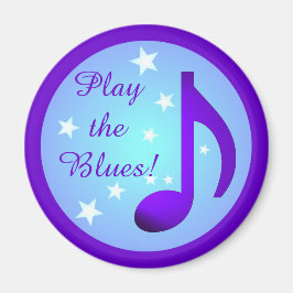Spielen Sie die Blues Lila Blue Note Circle Stars Magnet