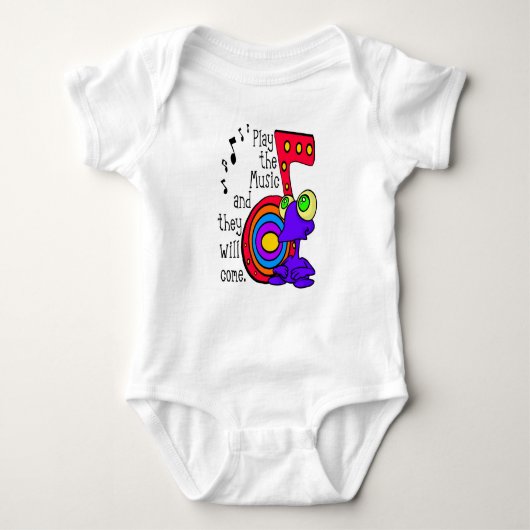 Spielen Sie die Musik.. Baby Bodysuit Baby Strampler (Vorderseite)