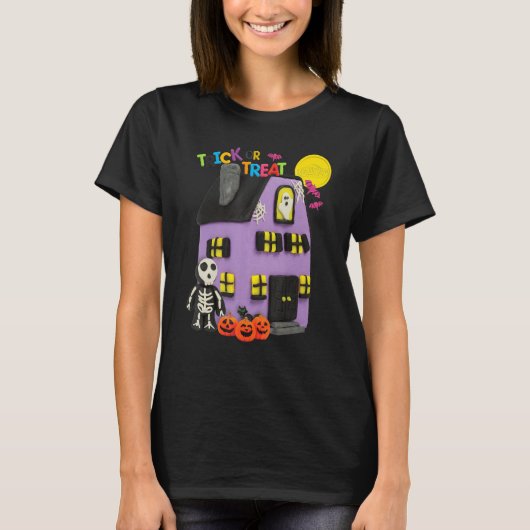 Spielen Sie Doh Spuk House Trick oder behandeln T-Shirt (Vorderseite)