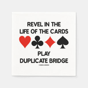 Spielen Sie doppelte Bridge im Leben Serviette