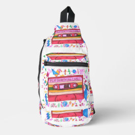 Spielen Sie etwas Cooles Musik Mixtape Art Fun Crossbody Bag