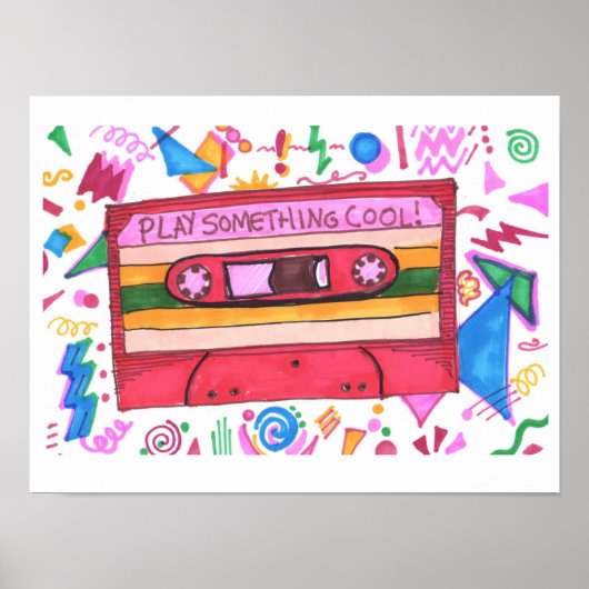 Spielen Sie etwas Cooles Musik Mixtape Art Poster (Vorne)