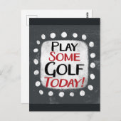 Spielen Sie etwas Golf Heute Postkarte (Vorne/Hinten)