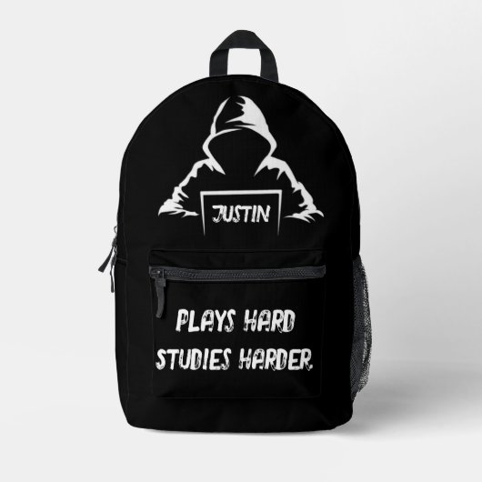 Spielen Sie fleißig studieren Harder cool Chic T - Bedruckter Rucksack (Vorderseite)