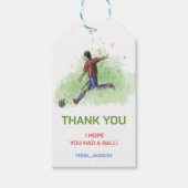 Spielen Sie Fußball Geburtstagsgeschenke Tags Geschenkanhänger (Vorderseite)