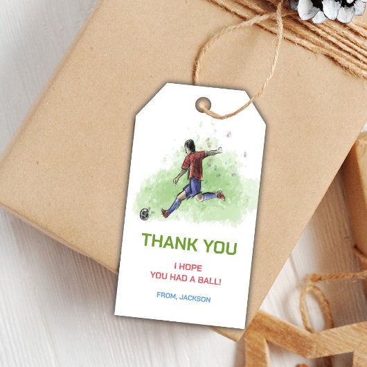 Spielen Sie Fußball Geburtstagsgeschenke Tags Geschenkanhänger