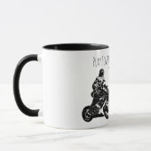 Spielen Sie gemeinsam... Personalisiert Motorrad Tasse (Links)