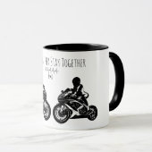 Spielen Sie gemeinsam... Personalisiert Motorrad Tasse (VorderseiteRechts)