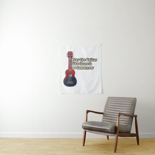 Spielen Sie Gitarre, wie es kein Morgen gibt. Retr Wandteppich (Beispiel)