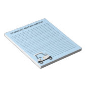 Spielen Sie Golf Cart mit Bier und Hot Dog Notizblock (angewinkelt)