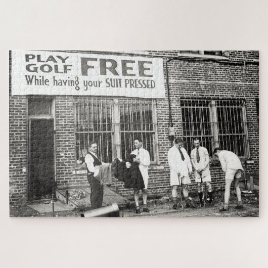 Spielen Sie Golf kostenlos (mit dem Anzug fertig) Puzzle (Horizontal)