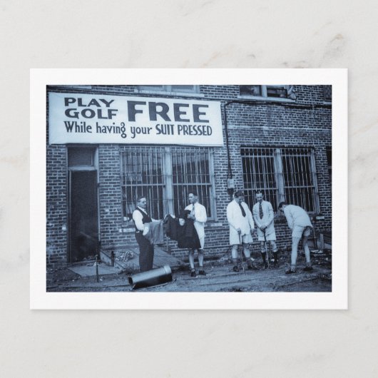 Spielen Sie Golf kostenlos (während Sie Ihren Anzu Postkarte (Vorderseite)