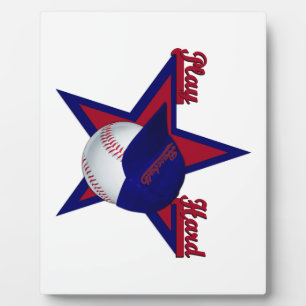 Spielen Sie Hard Softball und Hat Plaque Fotoplatte