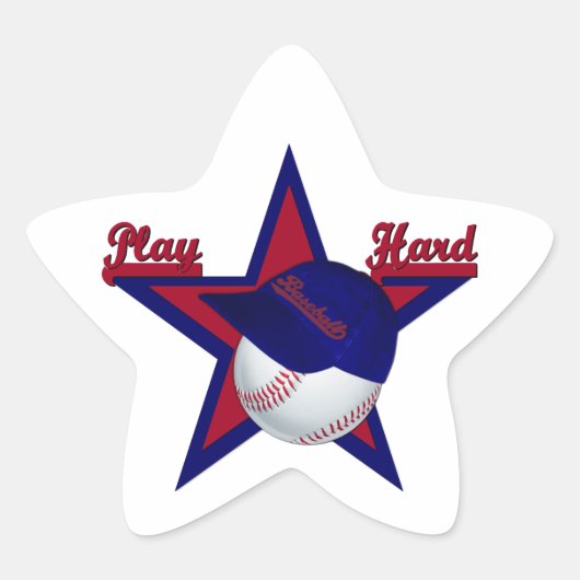 Spielen Sie Hard Softball und Hat Star Sticker (Vorderseite)