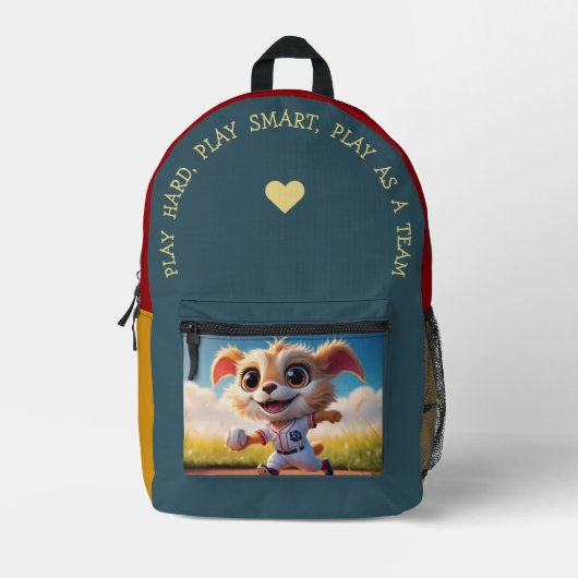 Spielen Sie hart, spielen Sie intelligent... Bedruckter Rucksack (Vorderseite)