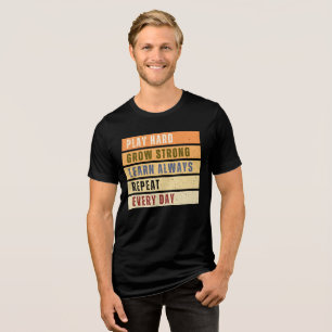 Spielen Sie hartes Gehör stark Tri-Blend Shirt