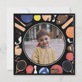 Spielen Sie im Foto des Backyard-Spielers Einladung (Rückseite)