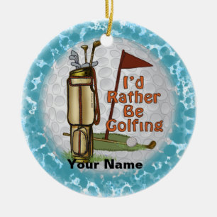 Spielen Sie lieber Golf Keramik Ornament