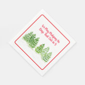 Spielen Sie MAHJONG Wasserfarbe Winterbäume Serviette (Ecke)