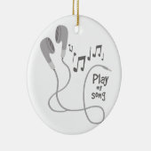 Spielen Sie mein Lied Keramik Ornament (Rechts)