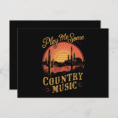 Spielen Sie mir ein bisschen Country Music Western Postkarte (Vorne/Hinten)
