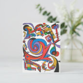 Spielen Sie mir ein wenig Jazz - Abstrakte Kunst P Postkarte (Stehend Vorderseite)