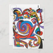 Spielen Sie mir ein wenig Jazz - Abstrakte Kunst P Postkarte (Vorne/Hinten)