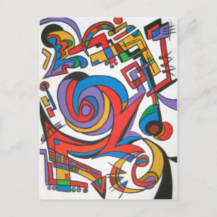 Spielen Sie mir ein wenig Jazz - Abstrakte Kunst P Postkarte
