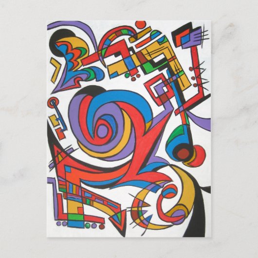 Spielen Sie mir ein wenig Jazz - Abstrakte Kunst P Postkarte (Vorderseite)