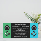 Spielen Sie mit der Kinderdusche des Computerspiel Einladung (Stehend Vorderseite)