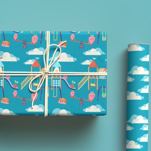 Spielen Sie mit Niedlichen Cartoon, leuchtenden Fa Geschenkpapier Set