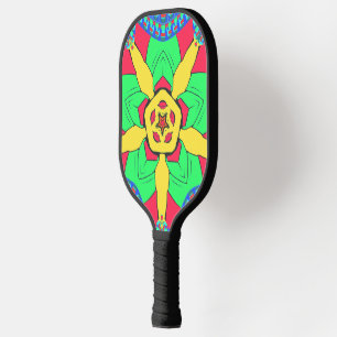 Spielen Sie mit Rasta Flair Red Golden Green Star Pickleball Schläger