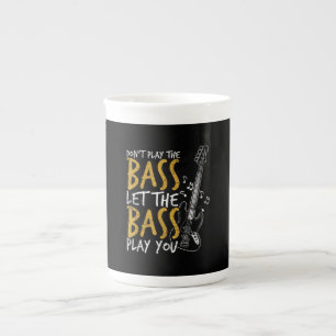Spielen Sie nicht die Bass-Gitarre Lassend Porzellantasse
