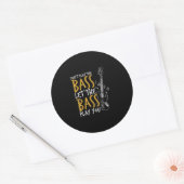 Spielen Sie nicht die Bass-Gitarre Lassend Runder Aufkleber (Umschlag)