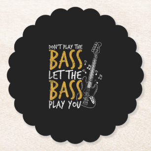 Spielen Sie nicht die Bass-Gitarre Lassend Untersetzer