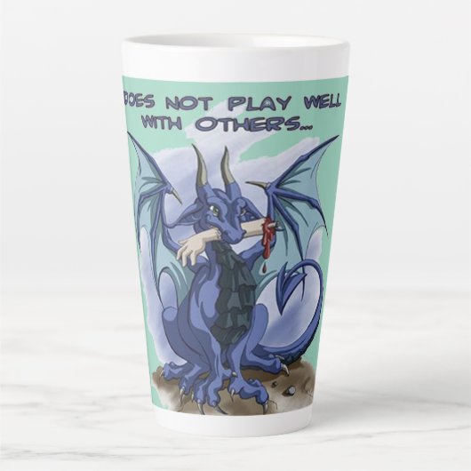 Spielen Sie nicht gut mit anderen Drachen Latte Ta Milchtasse (Vorderseite)