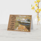 SPIELEN SIE NICHT MIT EINEM ALLIGATOR POKER KARTE (Gelbe Blume)