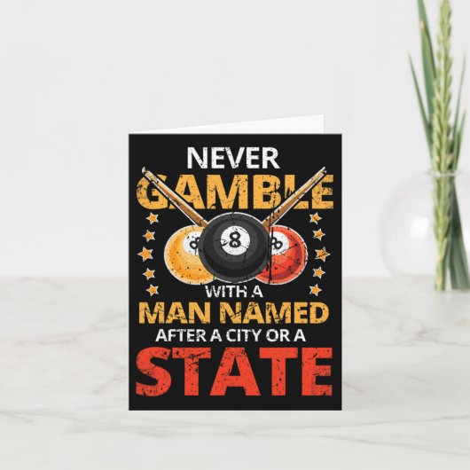 Spielen Sie nie mit einem Mann, der nach einer Sta Karte (Vorderseite)