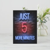 Spielen Sie noch fünf Minuten Einladung (Stehend Vorderseite)