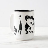 Spielen Sie oder bleibe Sie Zuhause-Tasse Zweifarbige Tasse (Vorderseite Links)