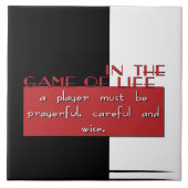 Spielen Sie oder bleibe Sie Zuhause Trivet Fliese (Vorderseite)