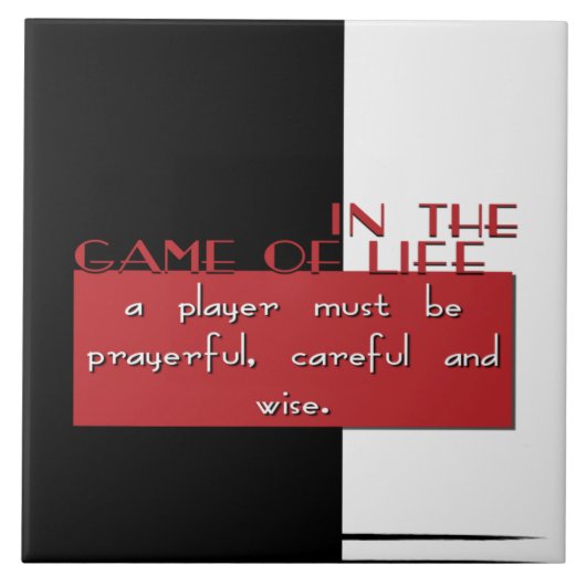 Spielen Sie oder bleibe Sie Zuhause Trivet Fliese (Vorderseite)