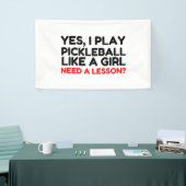 Spielen Sie Pickleball wie ein Mädchenunterricht Banner (Messeveranstaltung)