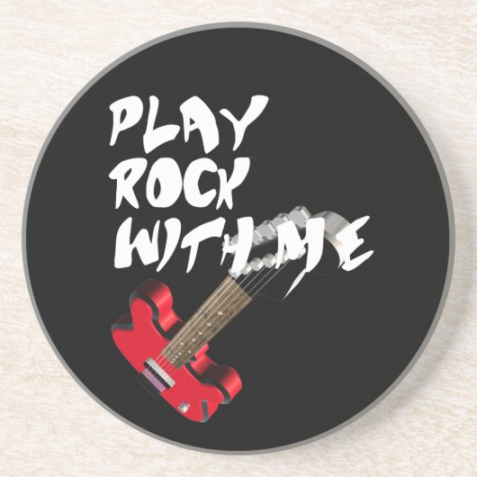 Spielen Sie Rock mit mir Getränkeuntersetzer (Vorne)